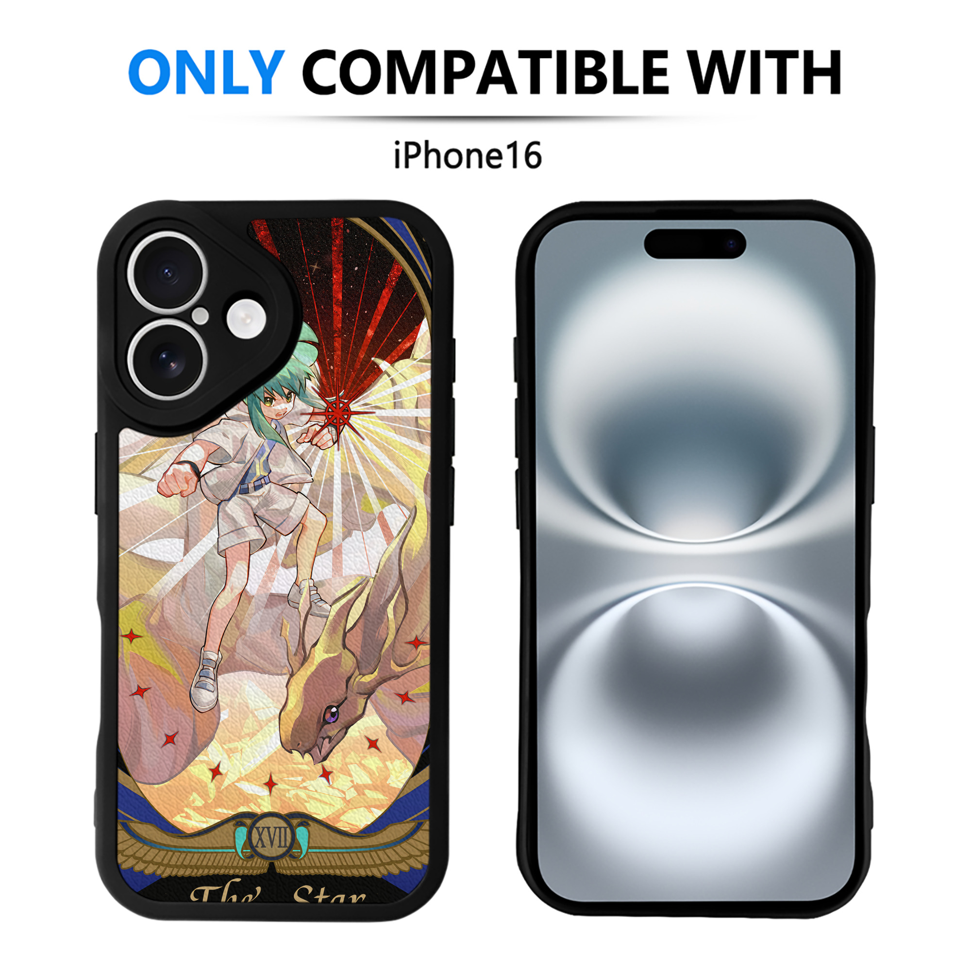 （画像用） 遊☆戯☆王 Yu-Gi-Oh! 【iPhone 16シリーズ対応】シリコンスマホケース（レザー調） 材質：シリコン